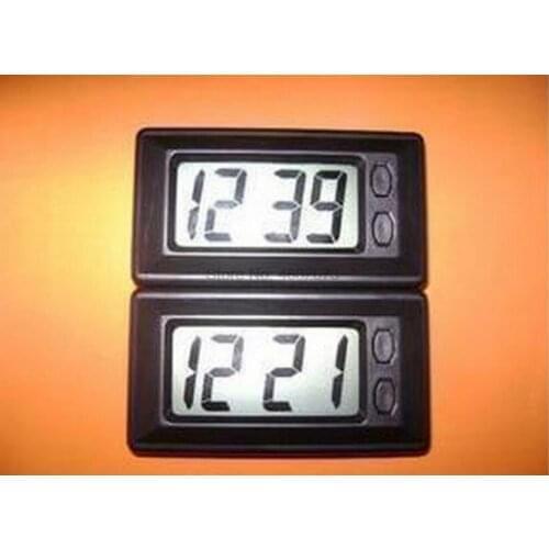 By DHL 50pcs Ultra-thin LCD Digital Display Vehicle Car Dashboard Clock with Calendar Cool
