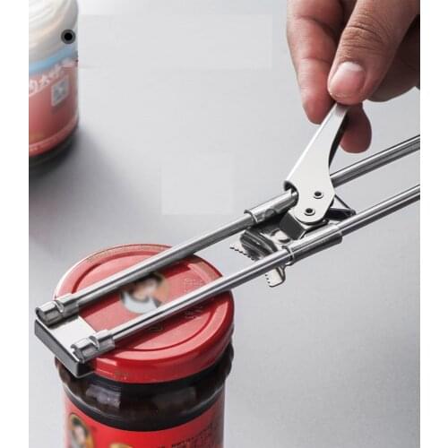 Adjustable screw cap stainless steel card tooth household creative seasoning bottle can opener non-slip labor-saving bottle open