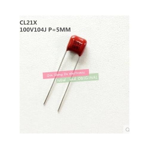 1000 PCS CBB 104J 100V 104 0.1uF 100nF Polypropylene Capacitors P=5MM