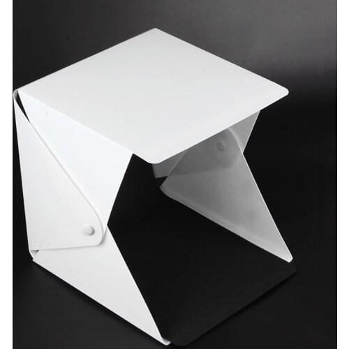 Portable Folding Photo Studio Softbox Lighting Tent Kit 2 LED Panel Mini Folding Softbox Background Photography YCDC