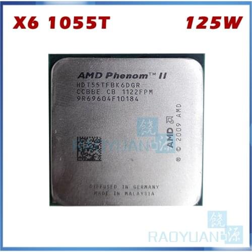 AMD Phenom X6 1055T X6-1055T 2.8GHz Six-Core CPU Processor HDT55TFBK6DGR 125W Socket AM3 938pin