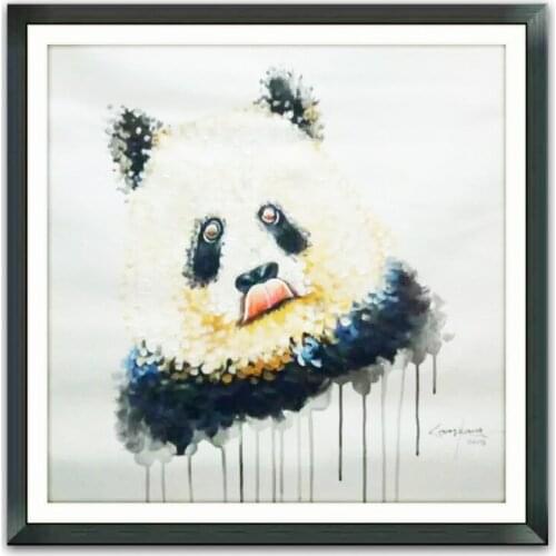 Hand Painted Cartoon Oil Painting on Canvas Abstract Animal Wall Art for Home Decoration Original OilPainting YC006