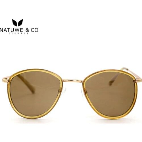 Natuwe&Co PC Sunglasses Men Women , Kids Glasses for Holiday Anti UV400 Production Brown Lens Cute Small Deign6026