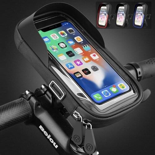 New MTB Bicycle Phone Holder Bag Case Waterproof For iPhone 11 Cycling Bike Mount Cell Mobile Phone Stand Bag Riding Accessories