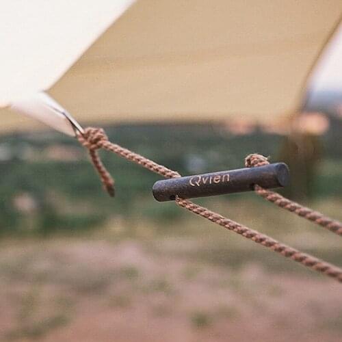 Qvien Wind Rope Fixed Buckle Tent Canopy Sunshade Adjustment Wooden Buckle Camping Accessories for Outdoor Tool