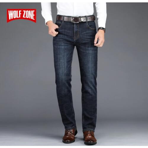 WOLF ZONE Men's Classic Jeans