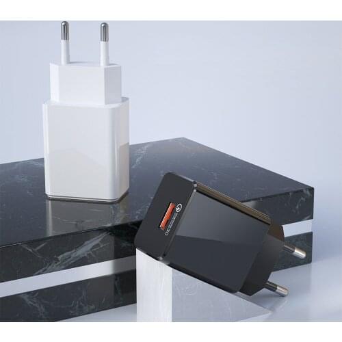 3A Quick Charge QC 3.0 USB Charger 18W Fast Charge Portable Wall Mobile Phone Adapter For iPhone Samsung Xiaomi Wall USB Charger