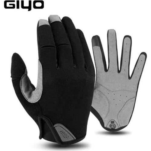 GIYO Winter Sport Cycling Gloves Male Women Fishing Gym Bike Gloves MTB Non-slip Cloth Full Finger Cycling Gloves for Bicycle