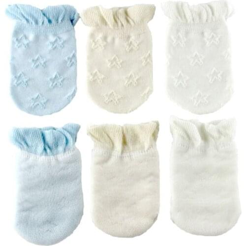 1 Pair Baby Gloves Mittens Newborn Shower Gifts Soft Cotton Knitted Warmer Socks Sox G99C