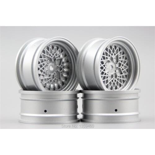 4pcs 1/10 Touring&Drift Wheel Rim ClassicS(Painting Silver) 6mm offset fits for 1:10 Touring&Drift Car 1/10 Rim 10358