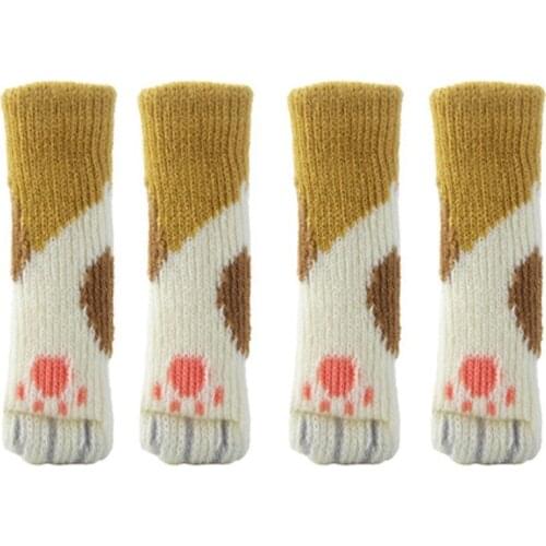 4pcs Style Chair Leg Socks Home Furniture Leg Floor Protectors Non-slip Table Legs cover prevent