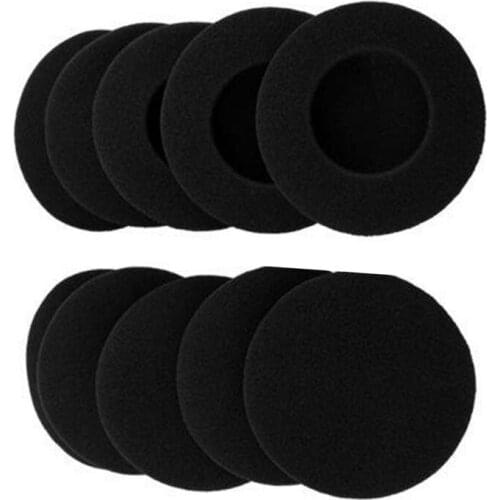 5Pairs 60mm/2.4" Replacement Foam Earpads Cushion For Logitech- H600 H340/Aiwa HP-CN5/Labtec Axis 502 headset Black Retailsale