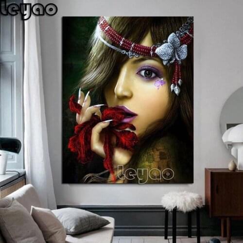5d Diamond Embroidery Beautiful Vampire Girl Diamond Painting DIY Full Square/Round Drill Cross Stitch Display