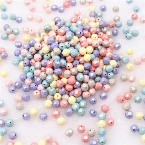 7mm Perles Hexagona Shapes Loose Beads Acrylic Beads with Holes for Jewelry Making DIY Charms Bracelet Necklace Accessories 10g
