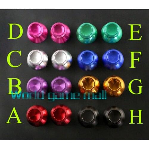 Aluminum Metal Analog Joystick thumb Stick grip Cap Replacement for playstation Dualshock 4 PS4 XBOX ONE 2pcs/lot=1 pair