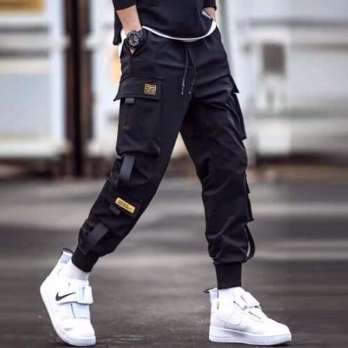 Cargo pants oversize mens fashion casual military trousers outdoor trousers summer new overalls Korean mens loose Capris