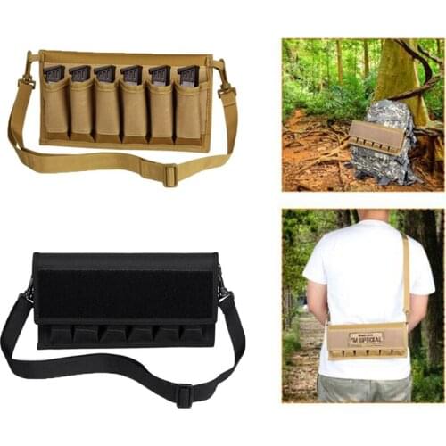 Outdoor Tactical Cartridge Pouch Molle Cross-body 9mm Cartridge Case. 40. 45 Magazine Storgage Holder Shoulder Accessories Bag