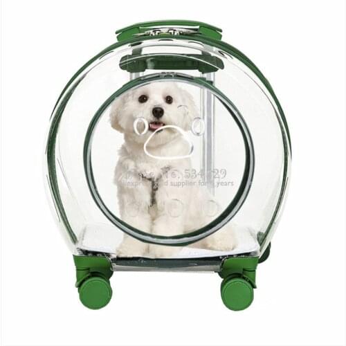 Pet Trolley Case Transparent Cat Bag Multi- useHigh Density Acrylic Dog Portable Bubble Box Pet Carrier Cat Outing Backpack