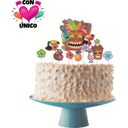 CONUNICO Birthday Tropical Party Photobooth Props Party Supplies Invitation Garland Cake Decocation Hawaii Aloha Summer HI3669