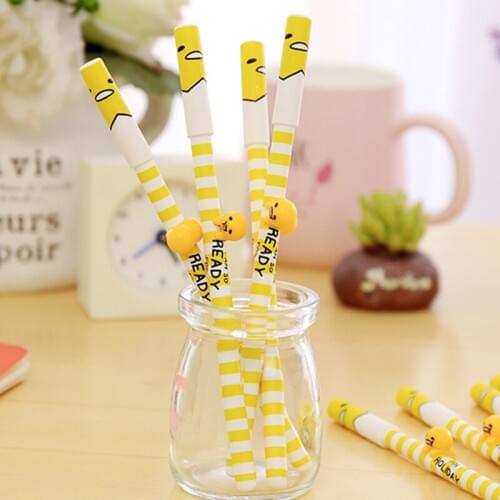 DLSouth Korea creative stationery pen Jun egg lazy lovely stereo adorable pen carbon black students Teaching equipment student