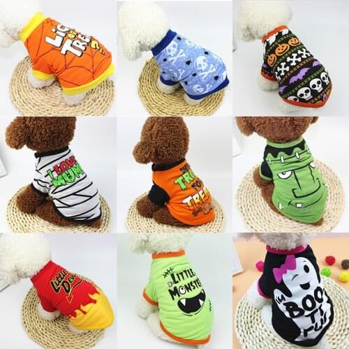 Halloween Pet Dog Clothes for Dogs Pets Clothing Small Medium Dog Summer Pet Hoodies for Dogs Costume Puppy Cat Clothing 519725