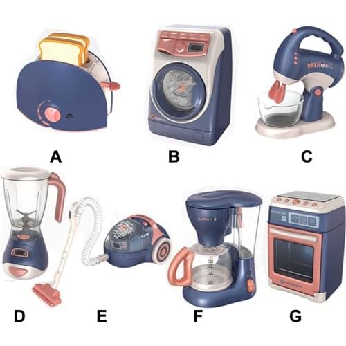 Play House Electric Kitchen Toy Set Boys Girls Simulation Home Appliance with Light Role Play Educational Puzzle Toys DIY