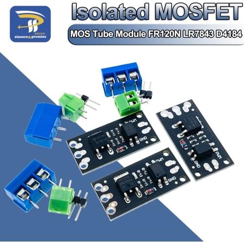 Isolated MOSFET MOS Field Effect Tube Module 3V / 5V FR120N LR7843 D4184 AOD4184 Board Replacement Relay For Arduino and MCU