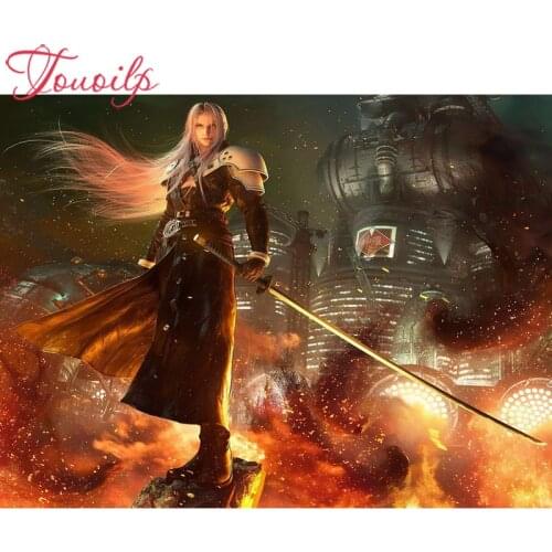 TOUOILP Diy Diamond Paintings Anime warrior Christmas Diamond Pattern Beadwork Pictures Needlework Diamond Mosaic Craft