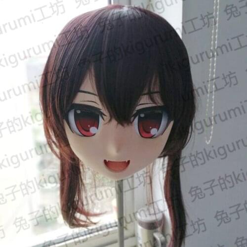 KM5146)Quality Handmade Female/Girl Resin 3/4 Head Japanese Cartoon Character Megumin Cosplay Kigurumi Mask Crossdresser