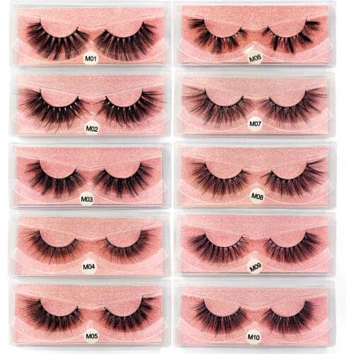 Mink Eyelashes False Fluffy Lashes Bulk Fake Eyelashes Package Natural Eyelash Bulk Wholesale Eye Lashes mink