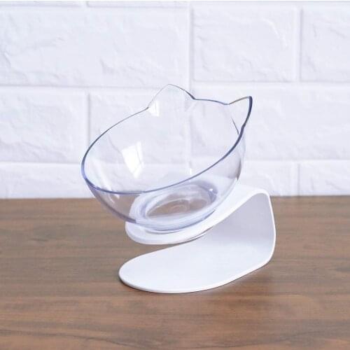 Pet Cat bowl Slow Feed Protect Spine cat food bowl Non slip Transparent AS Material Safety health Cat feeder Pet supplies