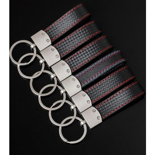 Fashion Leather Car Styling Badge Pendant For Metal Keychain Shop Business Gifts Men Women Auto Accessories key chain