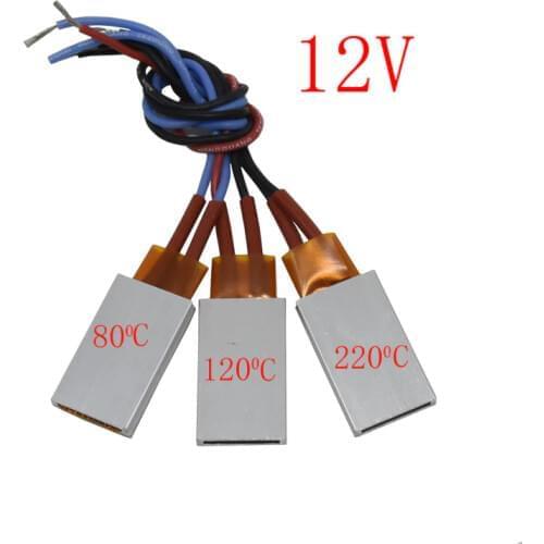 2 Pcs 12V Ptc Heaters Heating Element Hair Dryer Accessories Curlers Heater 80/120/220 Degrees Celsius Air Heater