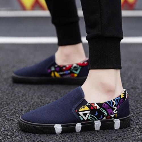 2021 new Korean mens shoes wild trend canvas casual summer tide shoes lazy cloth shoes