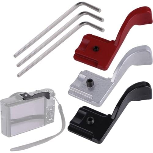 New Metal Hot Shoe Adapter Thumb Grip For Camera Canon EOSM Sony NEX Fuji XT10 XT1