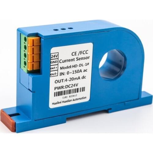Din rail current transmitter 5a/4-20ma direct-in 0-50a input ac current transmitter