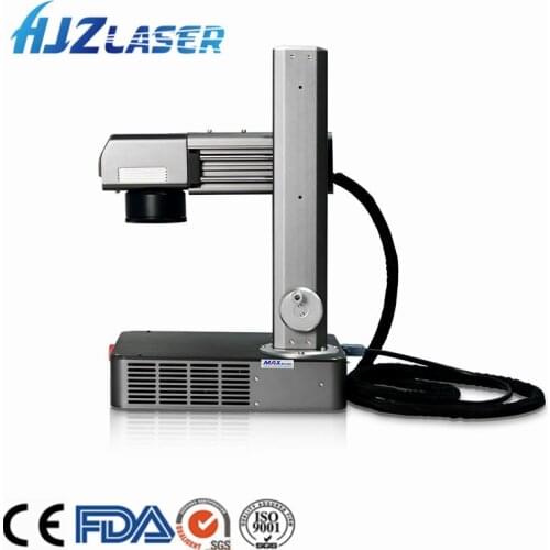 20W 30W portable split model fiber laser marking machine laser marker marking printing on metal pipes