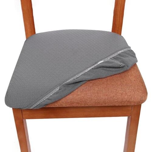 Modern Style Solid Color Removable Anti-Slip Elastic Chair Cover Protector Kitchen Dining Room Seat Decor Home Textile