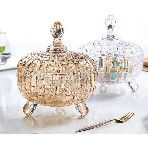 Glass Storage Jar Sealed Candy and Dried Fruit Storage Jar with LidKitchen Condiment DispenserSalt ShakerHome Desktop Decoration