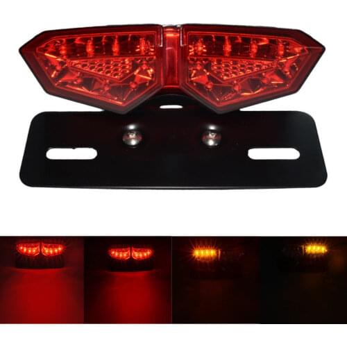 Motorcycle LED Turn Signal Tail Brake Stop License Light For Honda Yamaha Kawasaki Suzuki Harley Ducati Dirt Bike Custom