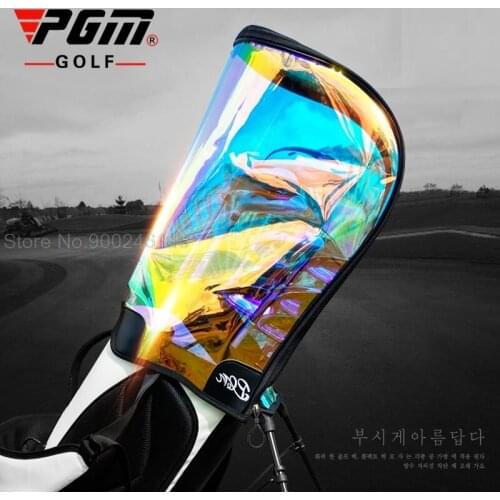 Outdoor Golf Bag Cover Pvc Waterproof Dustproof Rainproof Transparent Hood Colorful Golf Club Ball Bag Rain Cover Protector