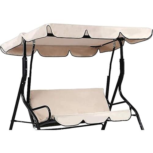 Outdoor Anti Dust Protector, Waterproof Swing Seat Top Cover Outdoor Rainproof Durable Anti Dust Protector(Beige)