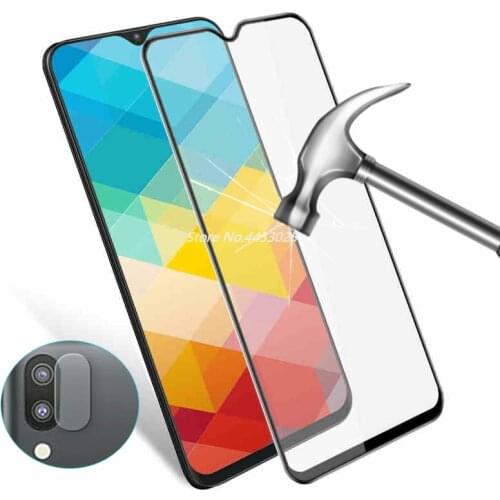 2pcs for Samsung Galaxy M10 M20 M30 M 10 20 30 J4 J6 Plus J4 Plus Protective Tempered Glass Screen + Camera Lens Protector Film