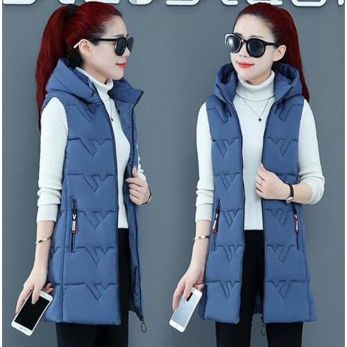 2021 New Women Vest Autumn Winter padded Plaid warm sleeveless casual waistcoat jacket size M-3XL Simplicity Solid color
