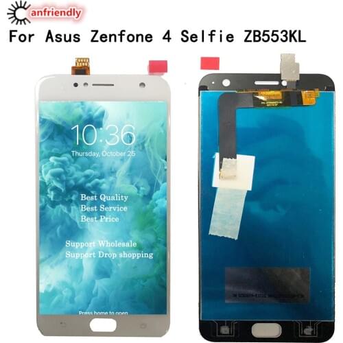 No Dead Pixel 5.5" LCD Display For Asus Zenfone 4 Selfie ZB553KL lcd Touch panel outer glass Screen sensor Digitizer assembly