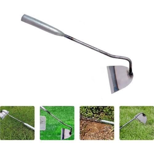 1pc Portable Stainless Steel Hoe Household Handheld Weeding and Planting Tools Accessories for Home Garden Outdoor Camping