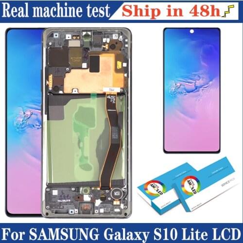 100% Original 6.7'' Display for Samsung Galaxy S10 Lite SM-G770F/DS SM-G770F LCD Touch Screen Digitizer Assembly Repair Parts