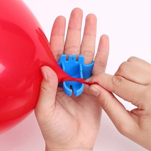 100 Pcs Balloon Knotter Latex Balloon Easily Fastener Knot Tool Wedding Birthday Christmas Balloons Accessories Party Supplies