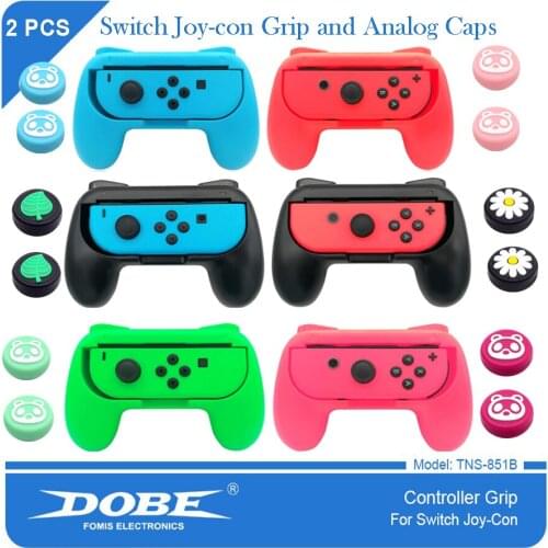 2 Pcs/Set Joy-con Grips for Nintend Switch Controller Comfortable Handles Grip Kits for Nintendo Switch Analog Caps Accessories