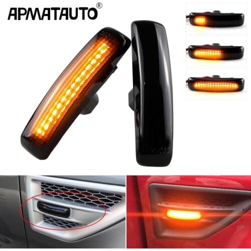 2Pcs LED Turn Signal Dynamic Side Marker Lamps Repeater Indicator Light For Land Rover Discovery 3 4 Rover Sport L320 Freeland 2